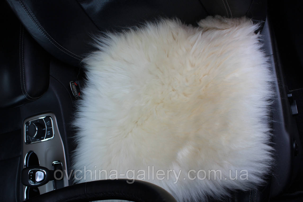 Накидка на сиденье автомобиля из овечьей шкури Белая - фото 2 - id-p2025580411