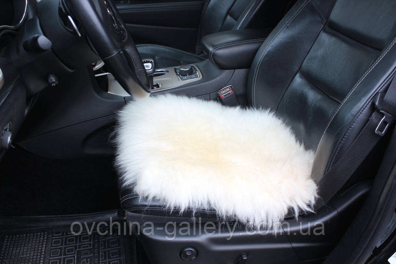Накидка на сиденье автомобиля из овечьей шкури Белая - фото 3 - id-p2025580411