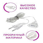 Подовжувач перехідник для гірлянд прозорий ПВХ 2м з вилкою, фото 4