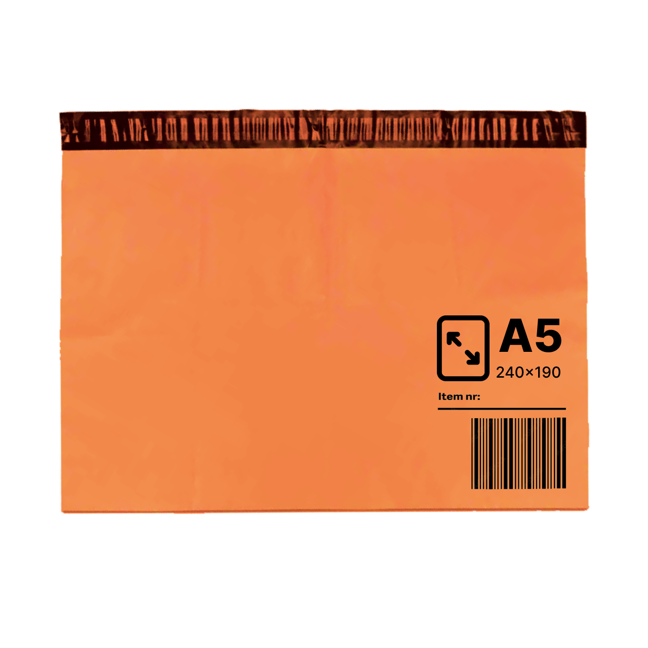Кур'єрські пакети А5 240 х 190 + 40 мм колір помаранчевий, фото 1