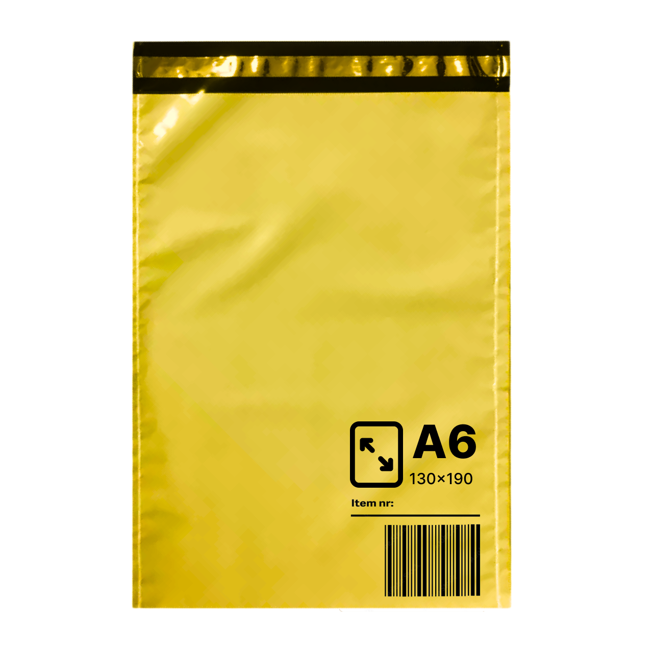 Кур'єрські пакети А6 130 х 190 + 40 мм колір жовтий, фото 1