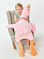 Игрушка-обнимашка из плюша, мягкая игрушка для детей Гусь 115 см Розовый