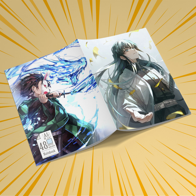 Зошит 48 арк. на дужках у клітинку Kimetsu no yaiba 012