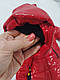 Зимове червоне пальто для дівчат "Діана", розмір на зріст 152, фото 7