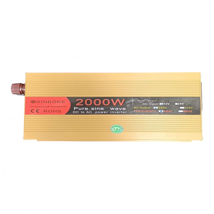 Інвертор (перетворювач) з 12v (автомобільний акумулятор) у 220v.  2 кВт. Чистий синус (для будинків, квартир)