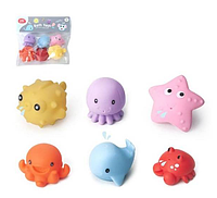 Набор игрушек для купания Bath Toys морские животные 6 шт