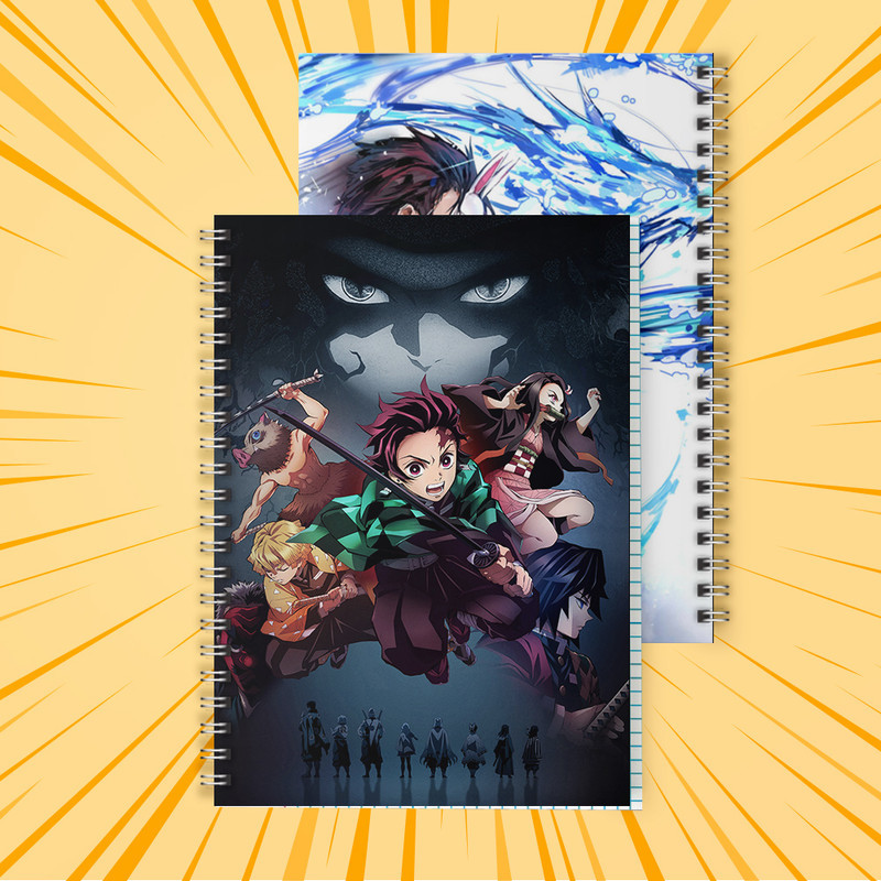 Зошит 48 арк. на пружині у клітинку Kimetsu no yaiba 003