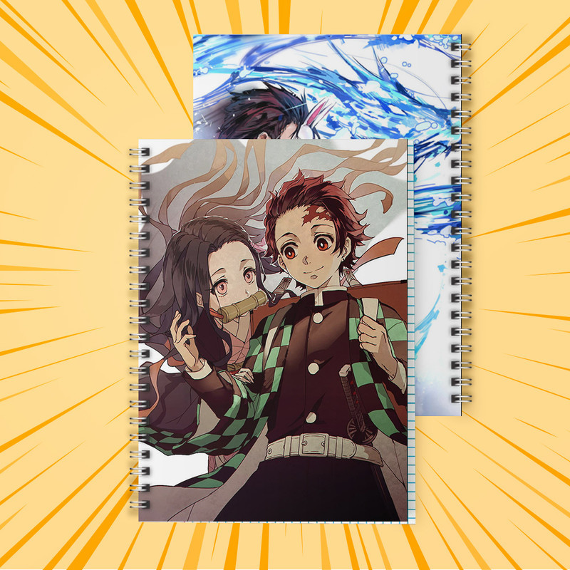 Зошит 48 арк. на пружині у клітинку Kimetsu no yaiba 006