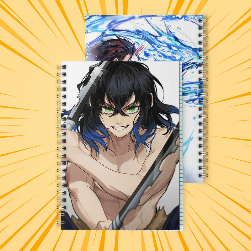 Зошит 48 арк. на пружині у клітинку Kimetsu no yaiba 007