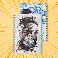 Зошит 48 арк. на пружині у клітинку Kimetsu no yaiba 009