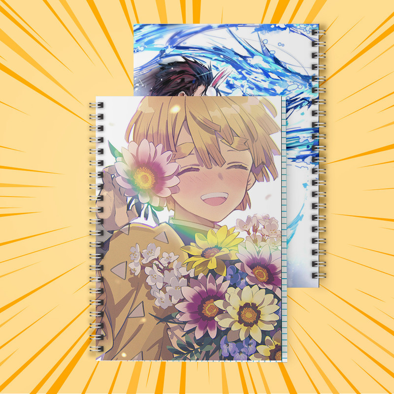 Зошит 48 арк. на пружині у клітинку Kimetsu no yaiba 010