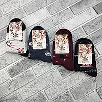 Шкарпетки жіночі середні зимові з махрою р.23-25 новорічне асорті КВМ ЖИТОМИР 30038487