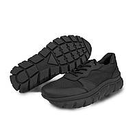 Тактические кожаные женские кроссовки на высокой износостойкой подошве SW black 41р (26.5см) черные