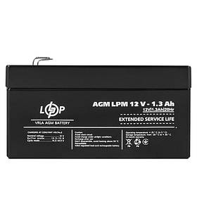 Акумулятор AGM LPM 12V - 1.3 Ah LogicPower 4131