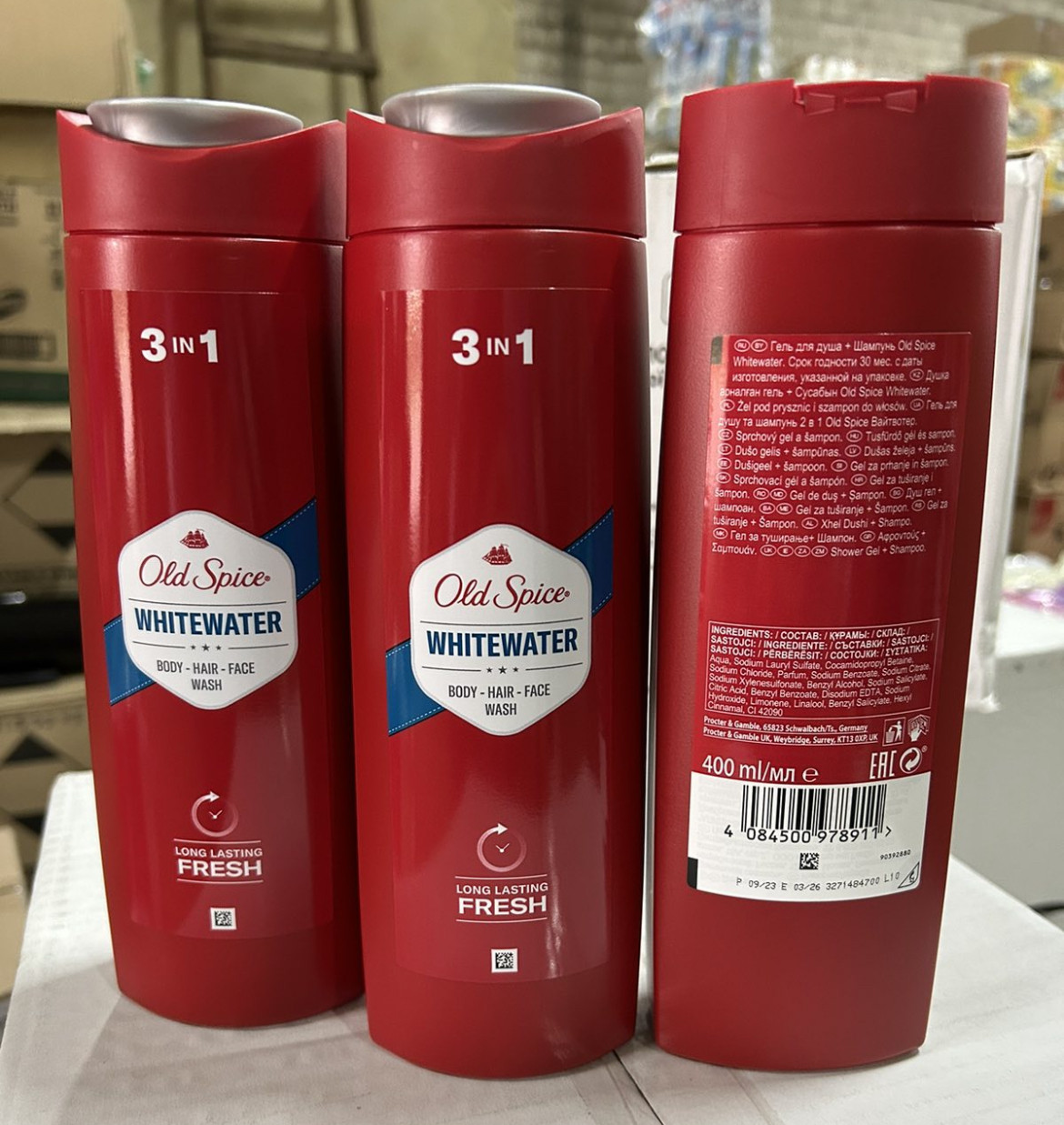 Гель для душу Old Spice Whitewater 3 в 1, 400 мл, фото 1