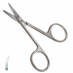 Ножиці 100мм Stevens, очні, зігнуті тупокінцеві
