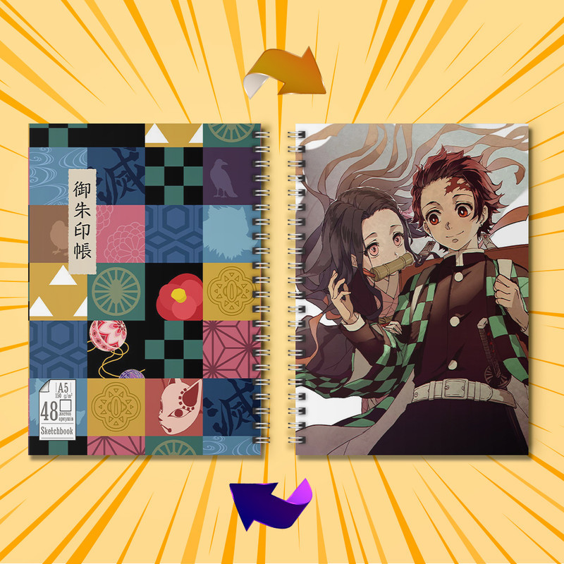Скетчбук Аниме Kimetsu no Yaiba 017