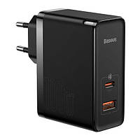 Мережевий зарядний пристрій Baseus GaN3 Pro Fast Charger C+U 100W (Type-C to Type-C 100W(20V/5A) (1m) Black (CCGP090201)