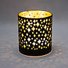 Світильник декоративний скляний "Chomik" LED, 9х10 см, чорний, зірочки, 3АА, фото 2