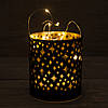 Світильник декоративний скляний "Chomik" LED, 9х10 см, чорний, зірочки, 3АА, фото 3