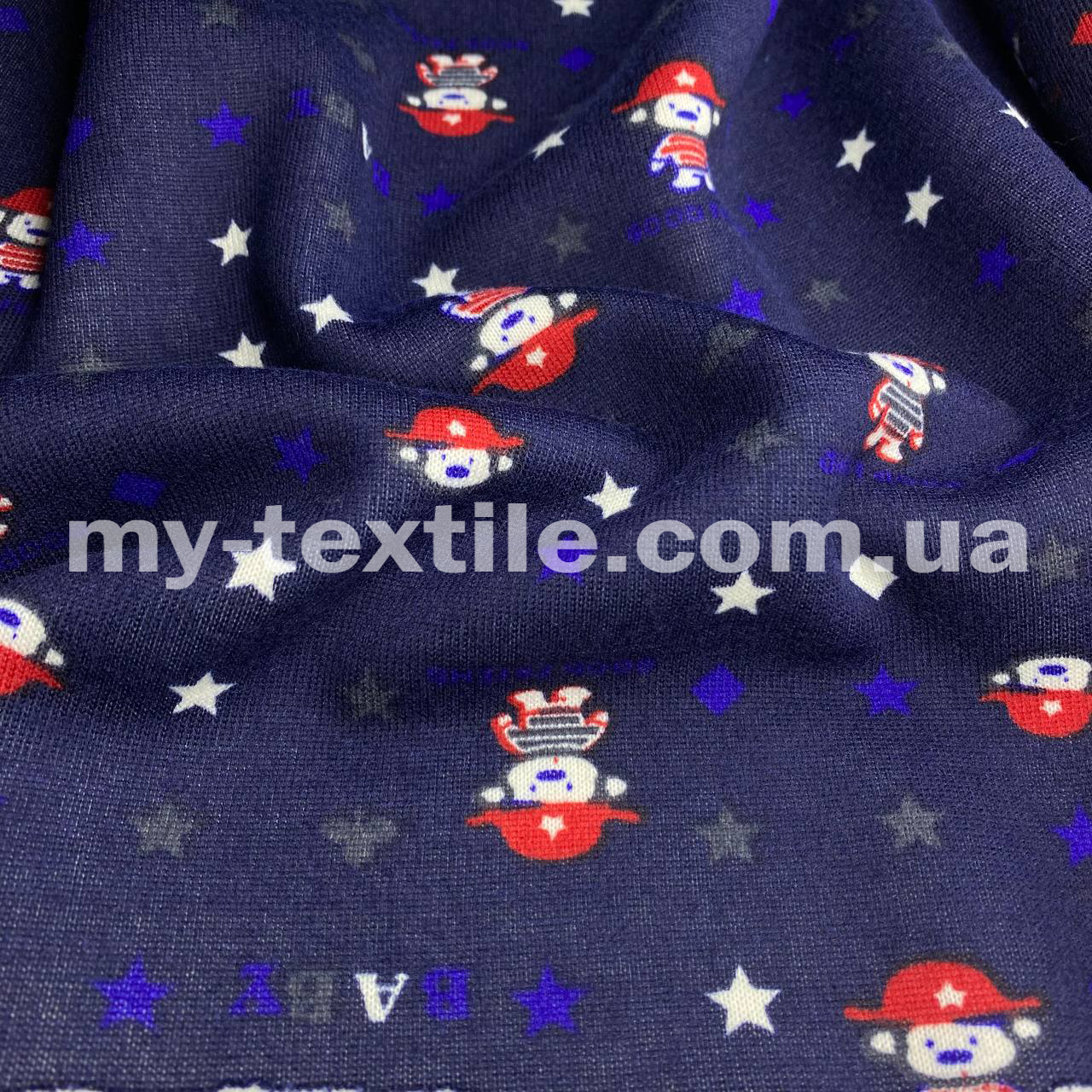 Трикотаж на хутрі 160 см 450 г/м2 DFL-42-1 BABY темно синій, фото 1