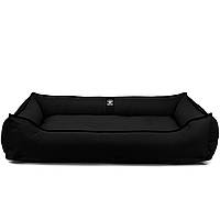 Лежак ліжко для собак всіх порід EGO Bosyak Waterproof 2XL 120x100 Чорний (лежанка для великих собак від 30 кг)