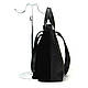 Сумка шопер з натуральної шкіри / замші Довгі ручки 56 BagTur Колір Чорний 01560101-0501, фото 4
