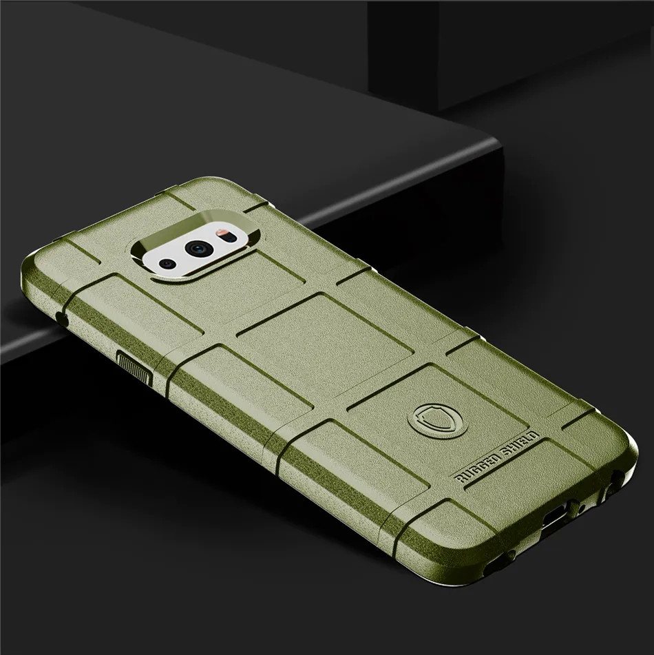 Протиударний чохол бампер Rugged Shield для LG G8X зелений силіконовий