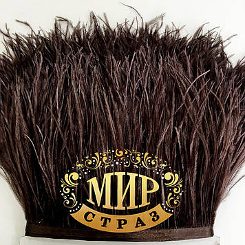 Тасьма страусинна Колір Espresso Ціна за 0.5м