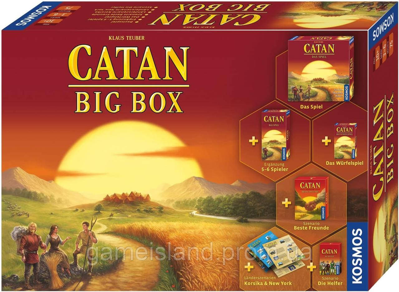 Настільна гра CATAN - Big Box, стартовий набір з CATAN - гра, включаючи розширення, гру в кості та 4 сценарії