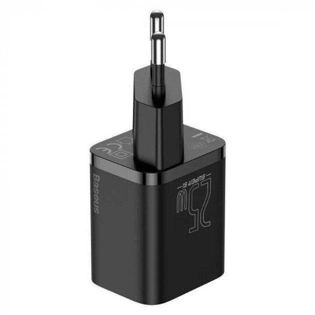 Мережевий зарядний пристрій Baseus Super Si Quick Charger 1C 25W EU Black (CCSP020101)