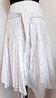 Тонкая летняя нарядная удлиненная женская юбка, хлопок, размер 42-44, 46-48, 48-50