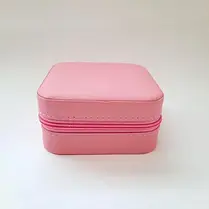 Скринька-органайзер для прикрас, шкіряна PINK Рожевий, фото 5