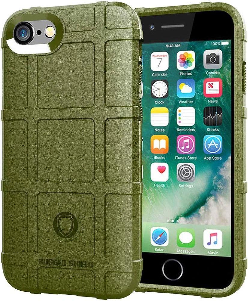 Протиударний чохол бампер Shield для iPhone SE 2020 2022 зелений гумовий