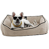 Лежак для собак всех пород EGO Bosyak Soft L 95x80 Бежевый (лежанка для средних собак 12-20 кг)