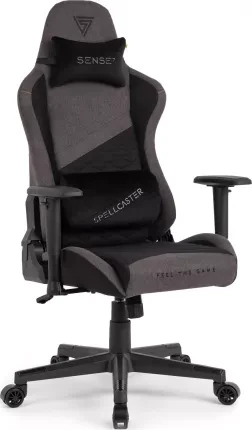 Комп'ютерне крісло для геймера SENSE7 Spellcaster Senshi black/grey - фото 1 - id-p2025630696