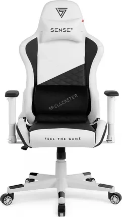 Комп'ютерне крісло для геймера SENSE7 Spellcaster Senshi XL White - фото 1 - id-p2025630699