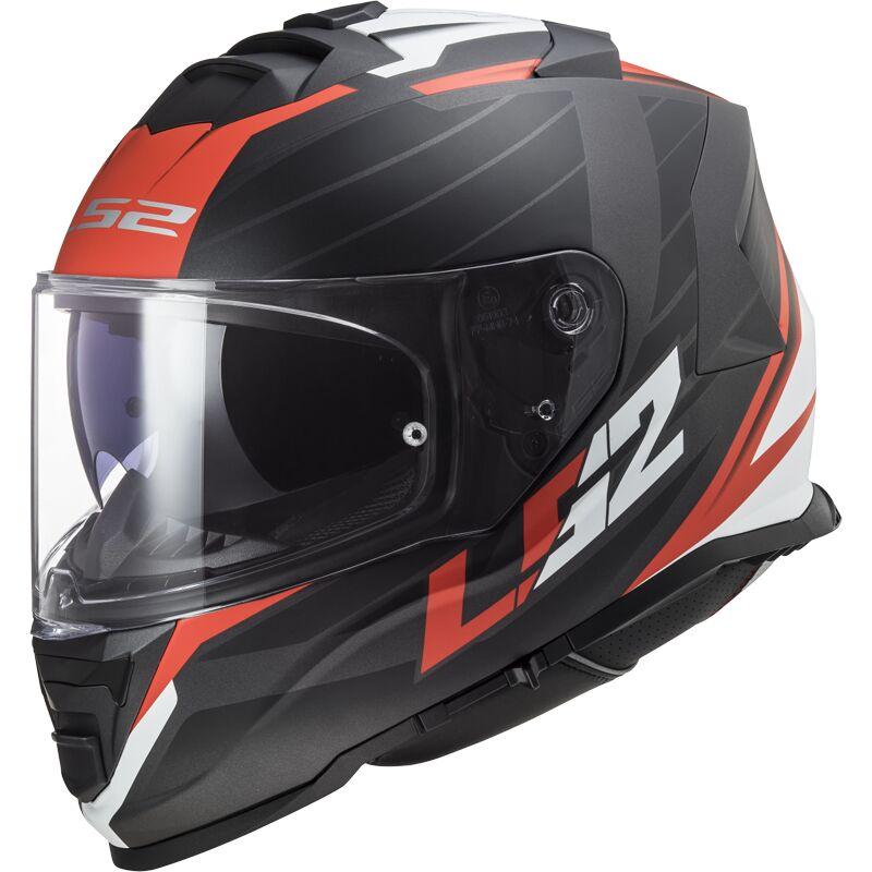 МОТОШОЛОМ ЗАКРИТИЙ LS2 FF800 STORM II NERVE КОЛІР MATT BLACK RED