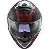 МОТОШОЛОМ ЗАКРИТИЙ LS2 FF800 STORM II NERVE КОЛІР MATT BLACK RED, фото 4