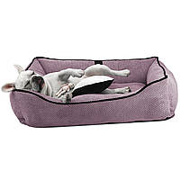 Лежак для собак всех пород EGO Bosyak Soft L 95x80 Розовый (лежанка для средних собак 12-20 кг)