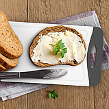 Набір із 4 нековзних обробних дощок, 25x14 см, (чорний/білий), фото 2