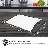 Набір із 4 нековзних обробних дощок, 25x14 см, (чорний/білий), фото 3