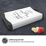 Набір із 4 нековзних обробних дощок, 25x14 см, (чорний/білий), фото 4