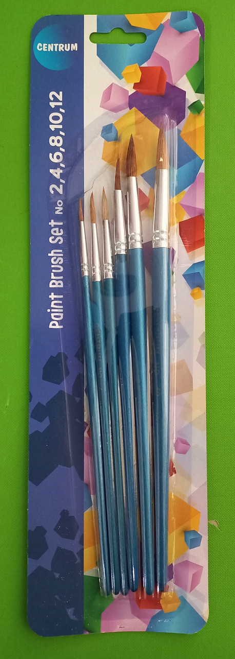 Канц Centrum Набір пензликів 80656 (шерсть вівці) 6шт. (No2,4,6,8,10,12) круглий.