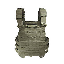 Жилет розвантажувальний Tasmanian Tiger, армійський тактичний жилет олива Plate Carrier MKIV IRR Stone Grey Olive