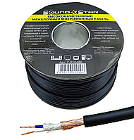 Кабель мікрофонний 2 жили, діам.-6мм, чорний, 2x25x0.12мм + 96x0.12мм