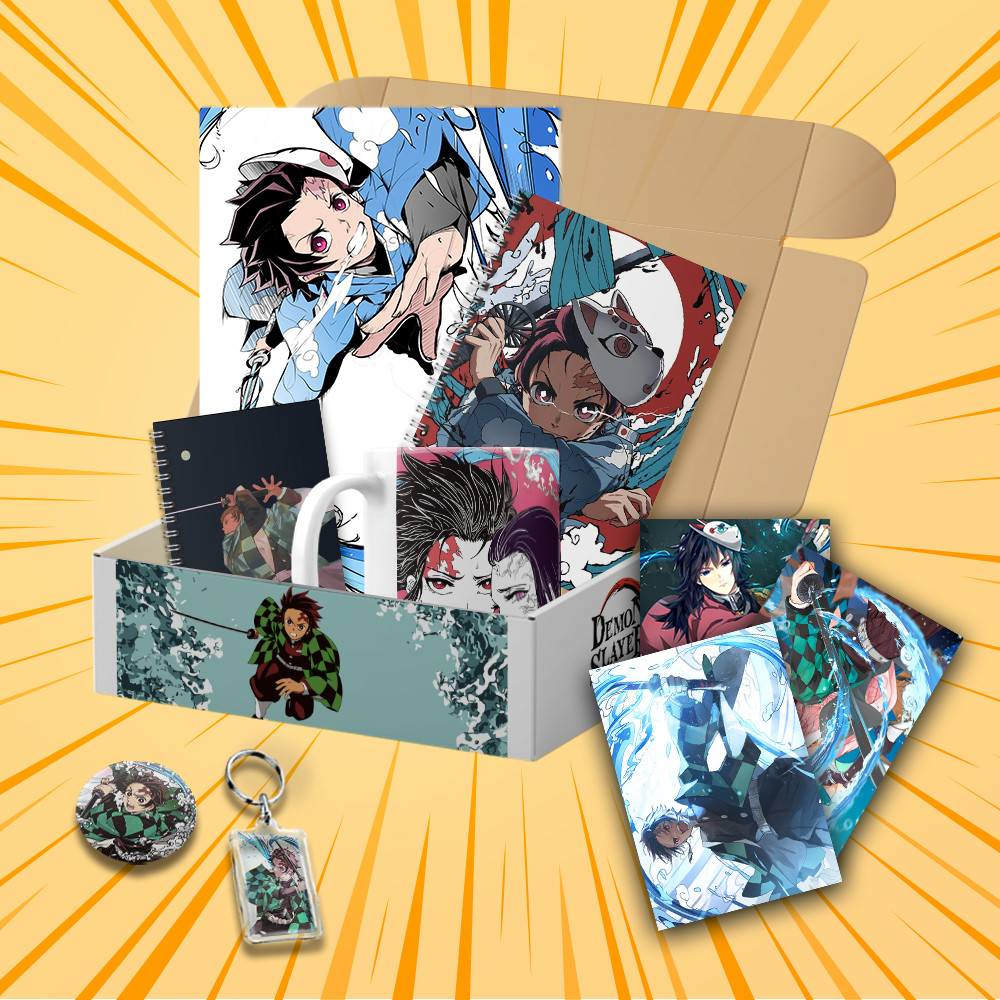 Подарунковий бокс Аніме Kimetsu no yaiba 10 предметів