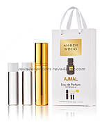 Ajmal Amber Wood edp 3х15ml парфюм мини в подарочной упаковке