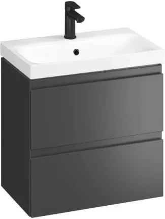 Умивальник з тумбою Cersanit Moduo Slim 60 см Antracyt (S801-469-Dsm)
