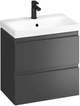 Умивальник з тумбою Cersanit Moduo Slim 60 см Antracyt (S801-469-Dsm)